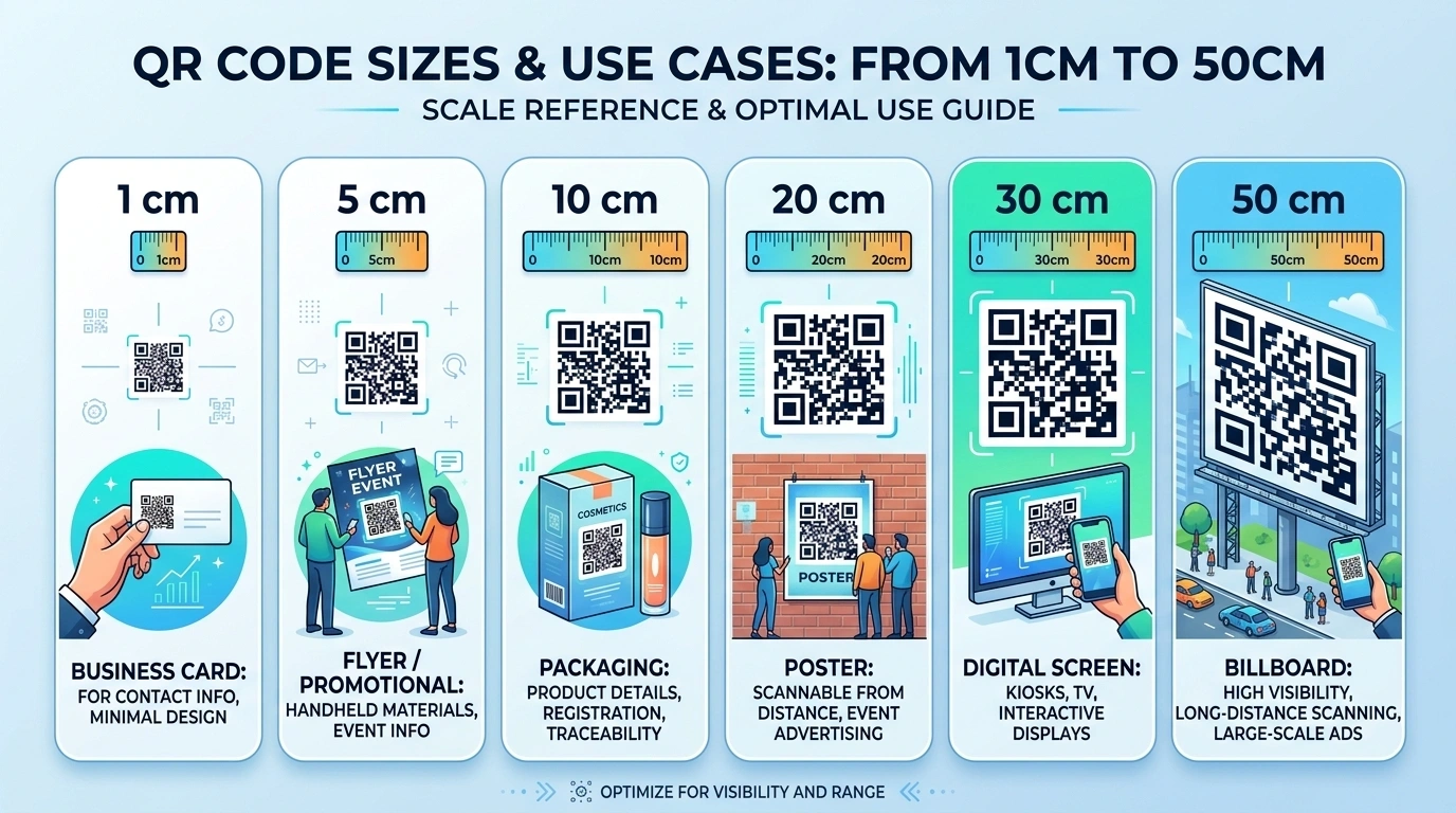 QR Code Size Guide: Minimum & Maximum Print Dimensions